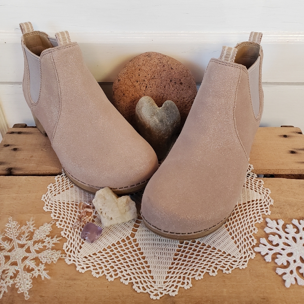 🧚🏼‍♀️Reserved for Joni🌸Shimmer Dansko Becka Booties Glitter Clog Boho Chic 38 - Picture 2 of 12